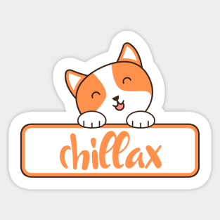 Chillax Sticker